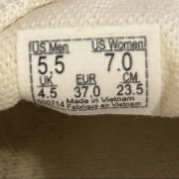 VANS• Slip on skater shoes, white with black floral design, women’s 7 - Picture 8 of 9